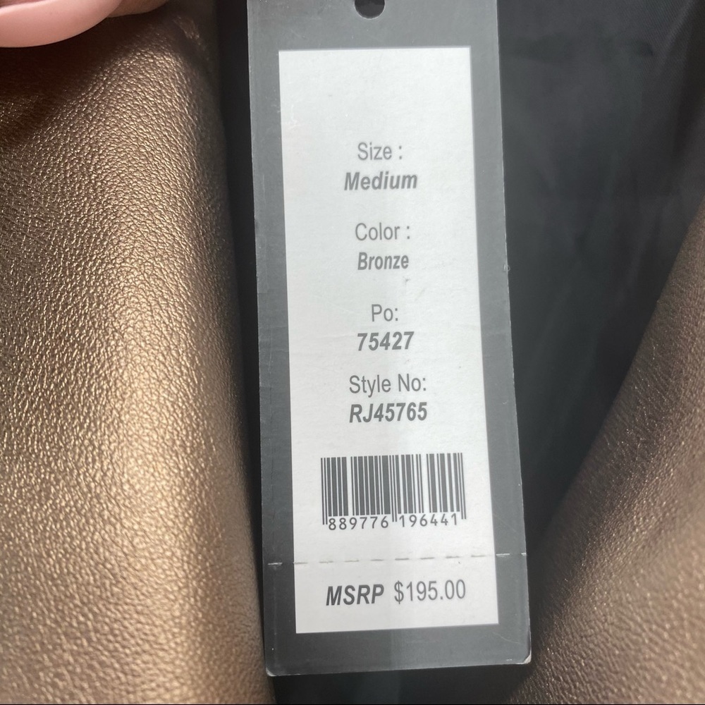 Romeo & Juliet CoutureMetallic Faux Leather Jacket - Picture 6 of 11